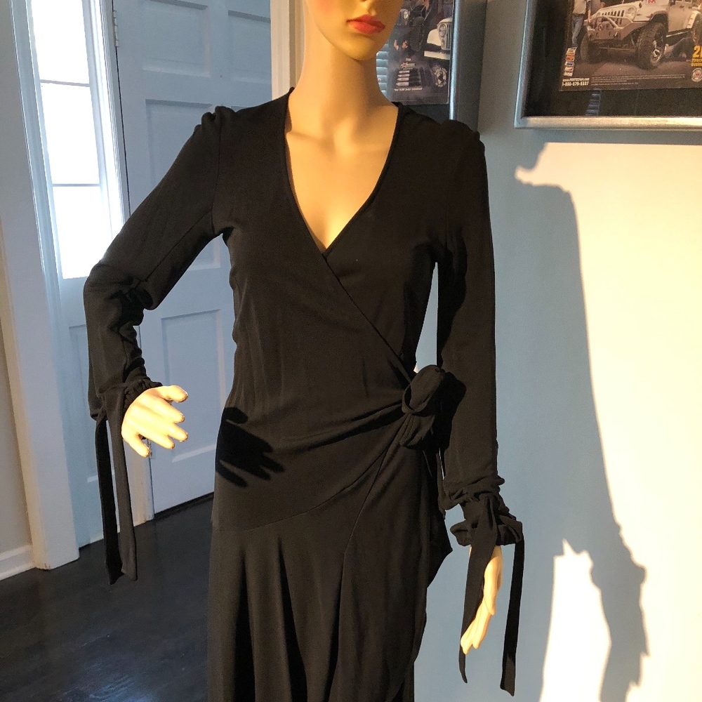 Diane Von Furstenberg Black Wrap Dress